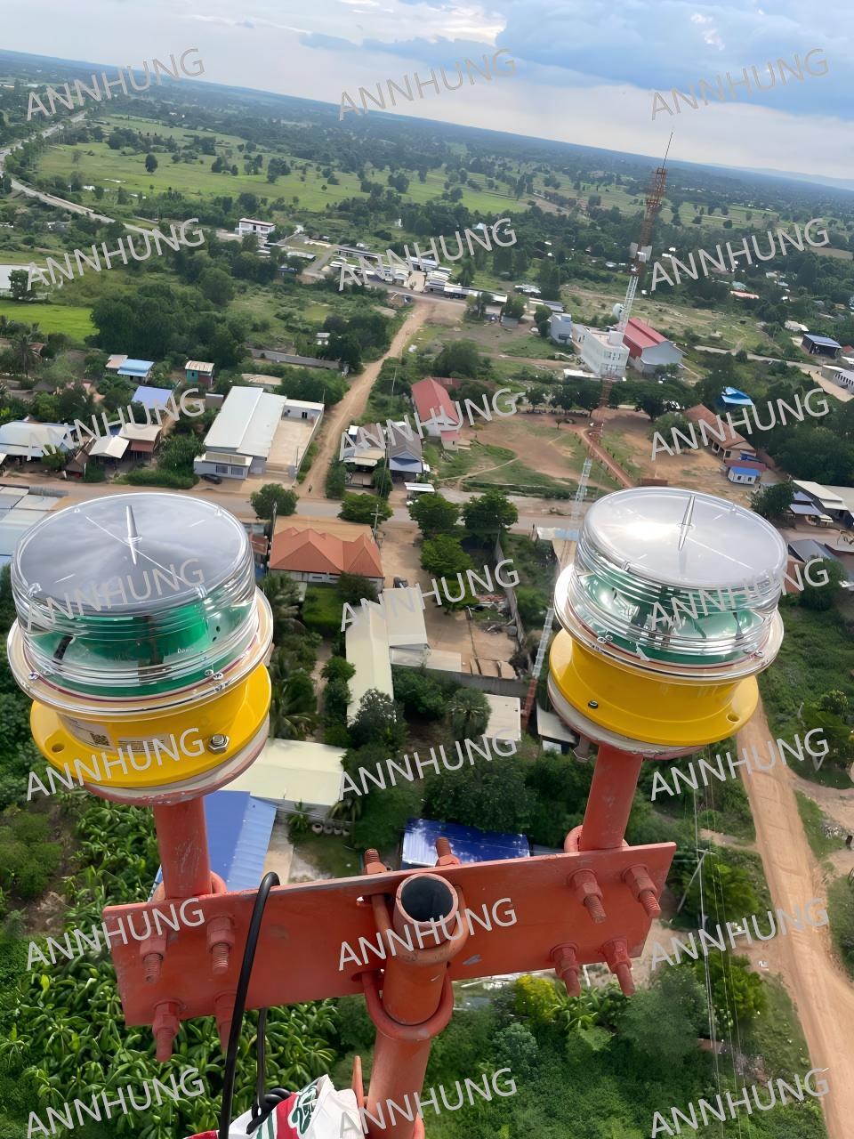 último caso de la compañía sobre Instalación de luces de obstrucción solar para la torre de telecomunicaciones de Camboya