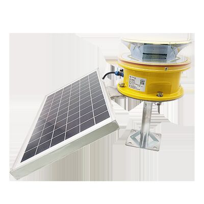 Luz de obstrucción solar para la aviación LED de intensidad media roja con aleación de aluminio IP66 y brillo ≥2000cd