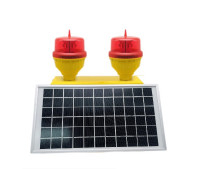 Intensidad reducida doble accionada solar de la luz de obstrucción de la aviación del LED