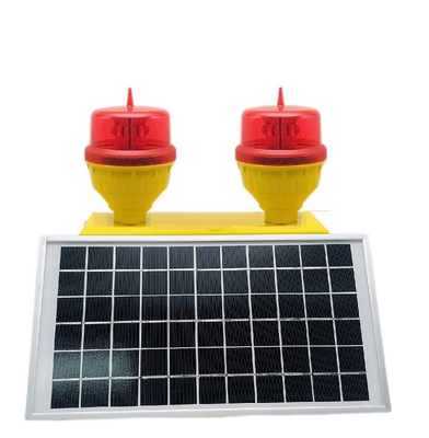 Luz de obstrucción accionada solar roja de la aviación del doble de la intensidad reducida del LED AH-LI-B2